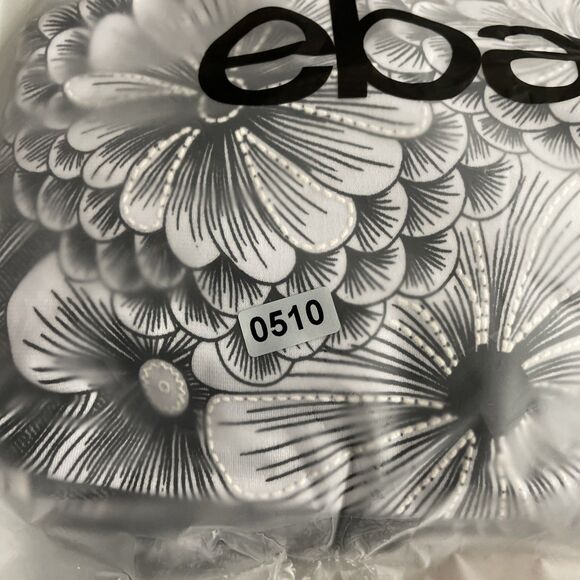 Studio One New York Women’s L Black White Floral Dress Liquid Knit Whimsigoth - Picture 11 of 11